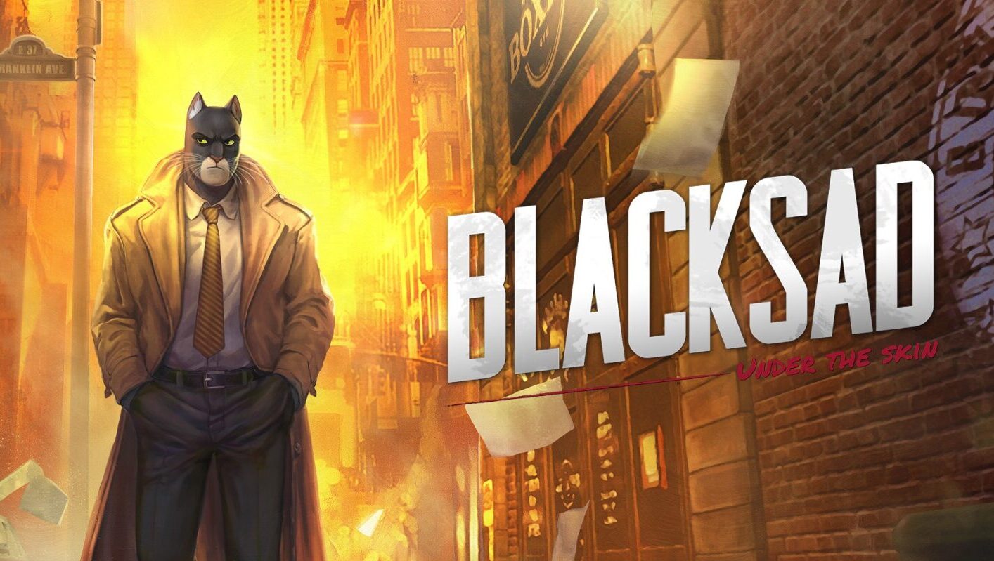 The cover image for the videogame Blacksad Under the Skin