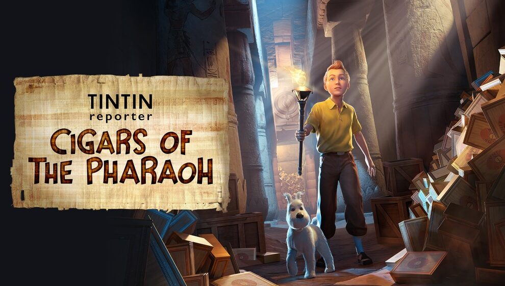 The cover image for the videogame Tintin Reporter Cigars of the Pharaonh